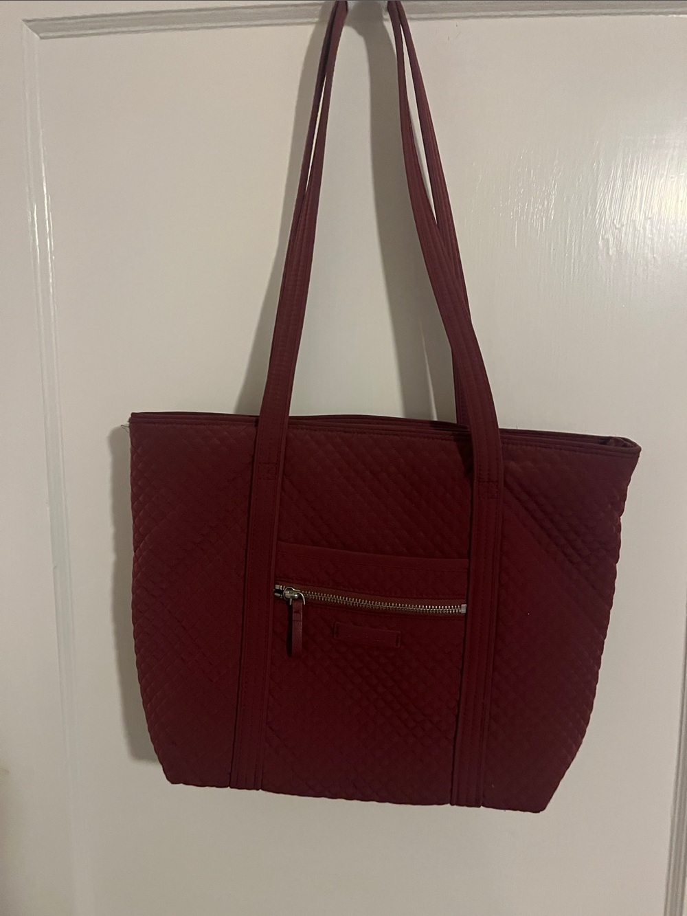 Vera Bradley Quilted Wine Tote in Deep Burgundy